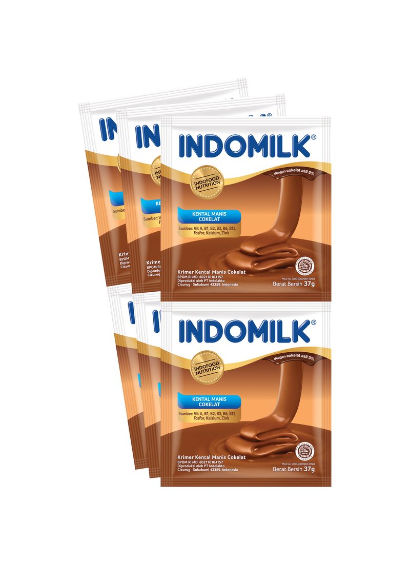 Indomilk Kental Manis Coklat 6X37G | Klikindomaret
