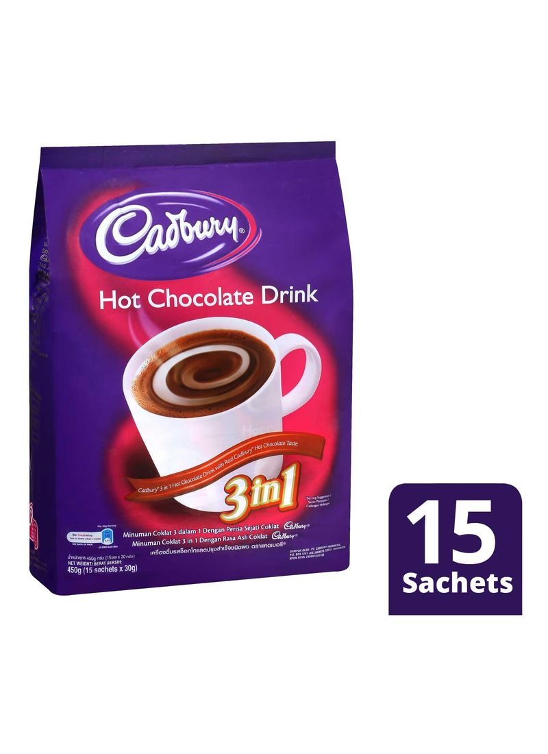 Cadbury Hot Chocolate Drink 3 In 1 Bag 450G | Klikindomaret