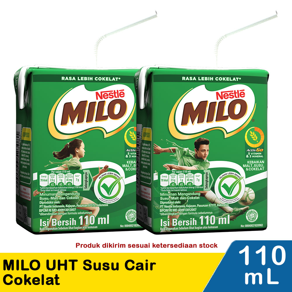 Milo Healthy Drink Uht Coklat Tpk 110Ml | Klikindomaret