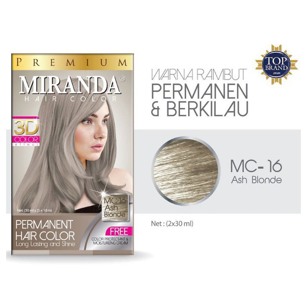 Miranda Hair Color Ash Blonde 30 Ml X 2 | Klikindomaret