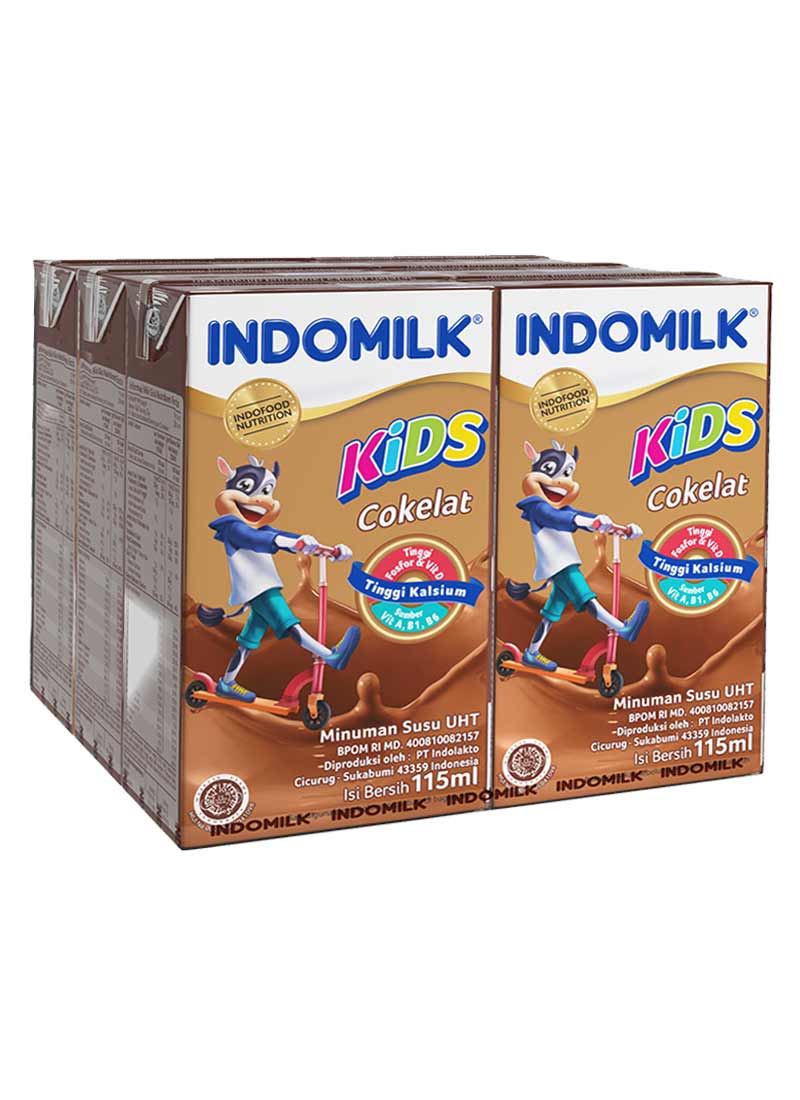 Indomilk Susu Cair Uht Kids Cokelat 6X115Ml | Klikindomaret