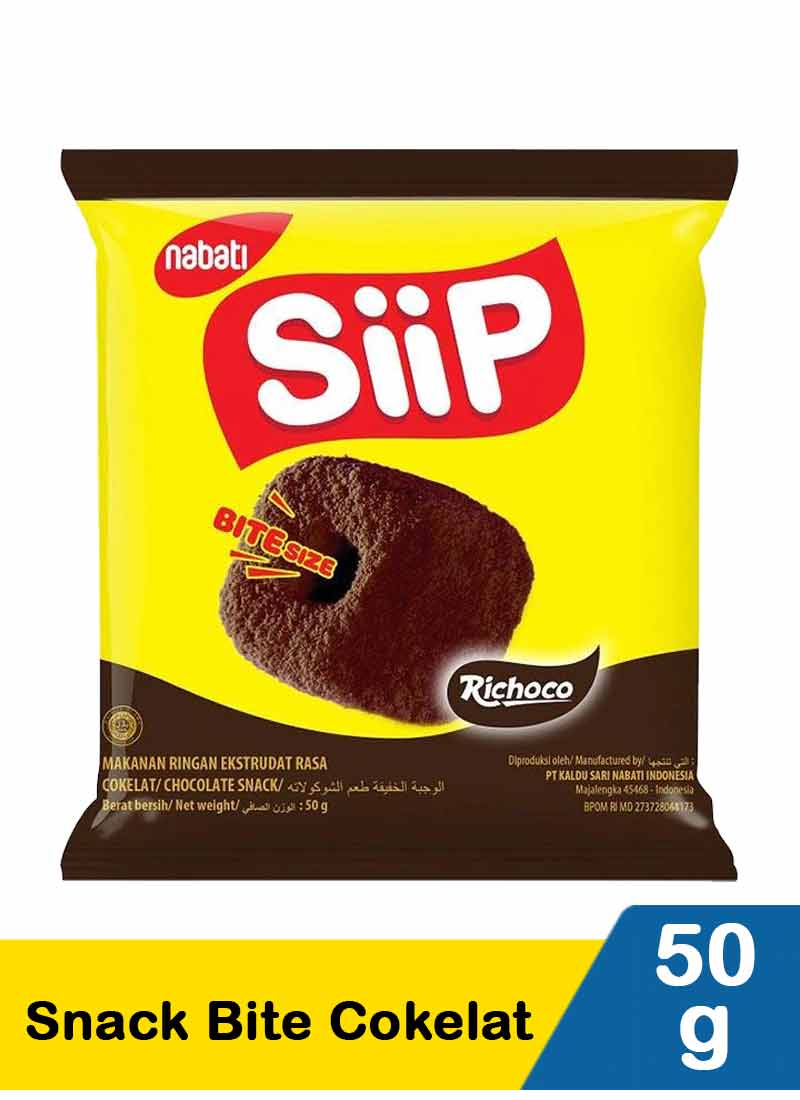 Nabati Siip Snack Bite Size Cokelat 50G | Klikindomaret
