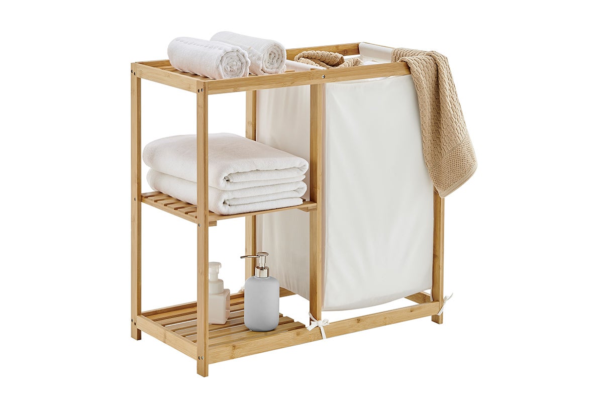 Buy Ovela Bamboo Laundry Basket and Shelf Online