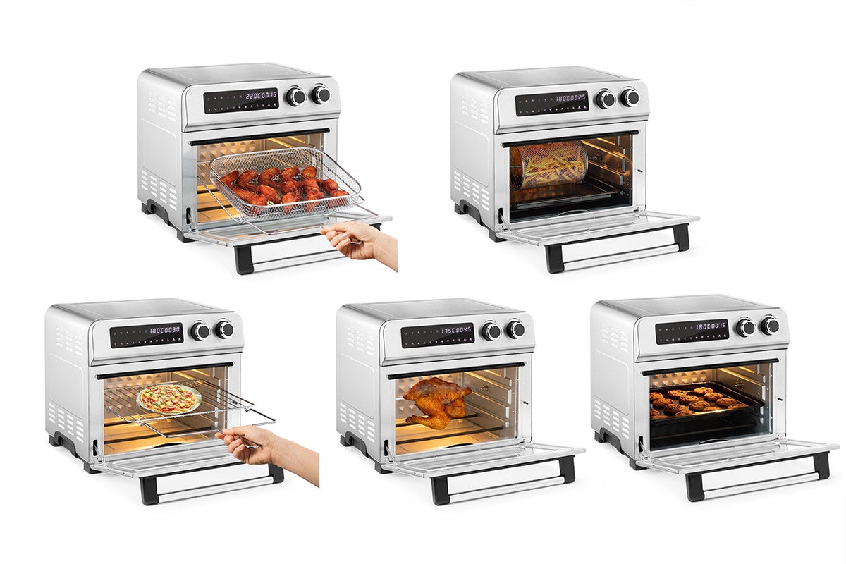 Kogan 23L 1700W Digital Air Fryer Oven (Stainless Steel