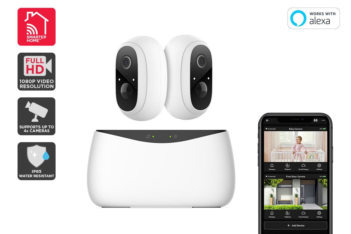 Shop Kogan SmarterHome™ Outdoor Wireless Security Camera System (2