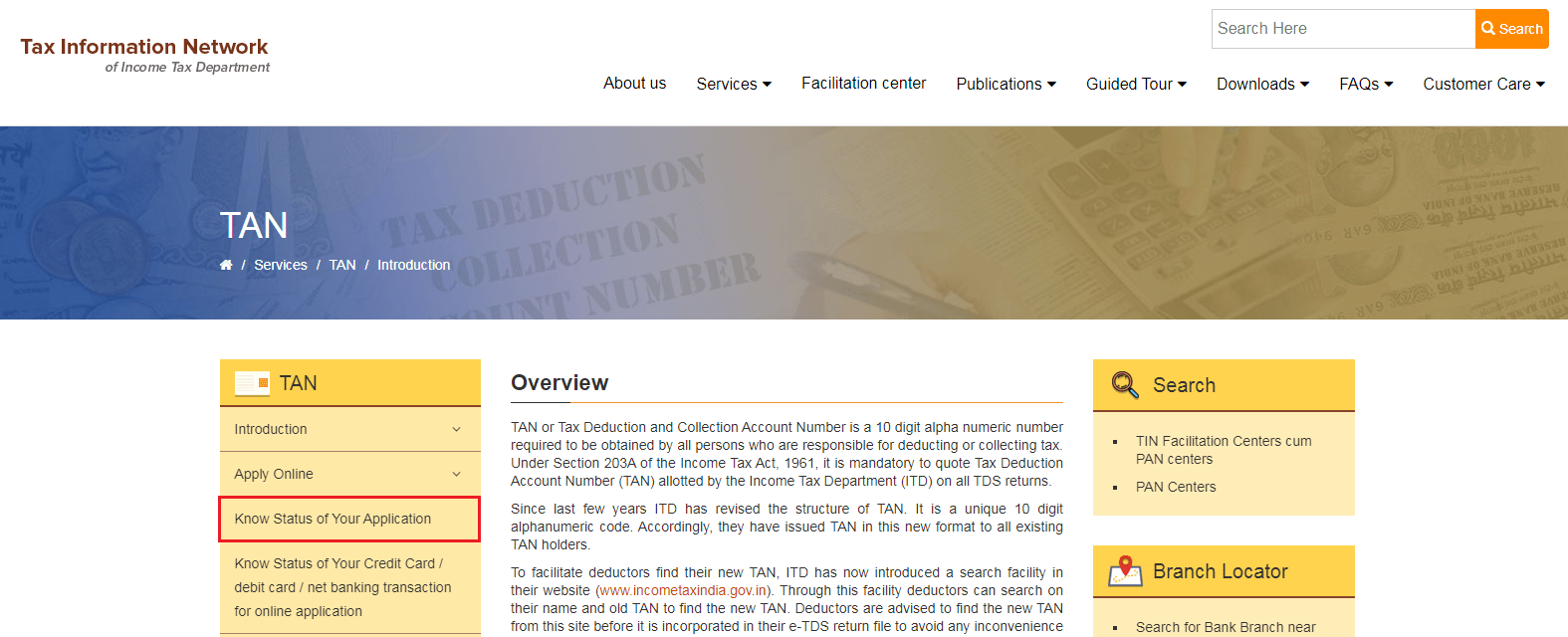 View TAN Application status on TIN NSDL Portal Learn by Quicko