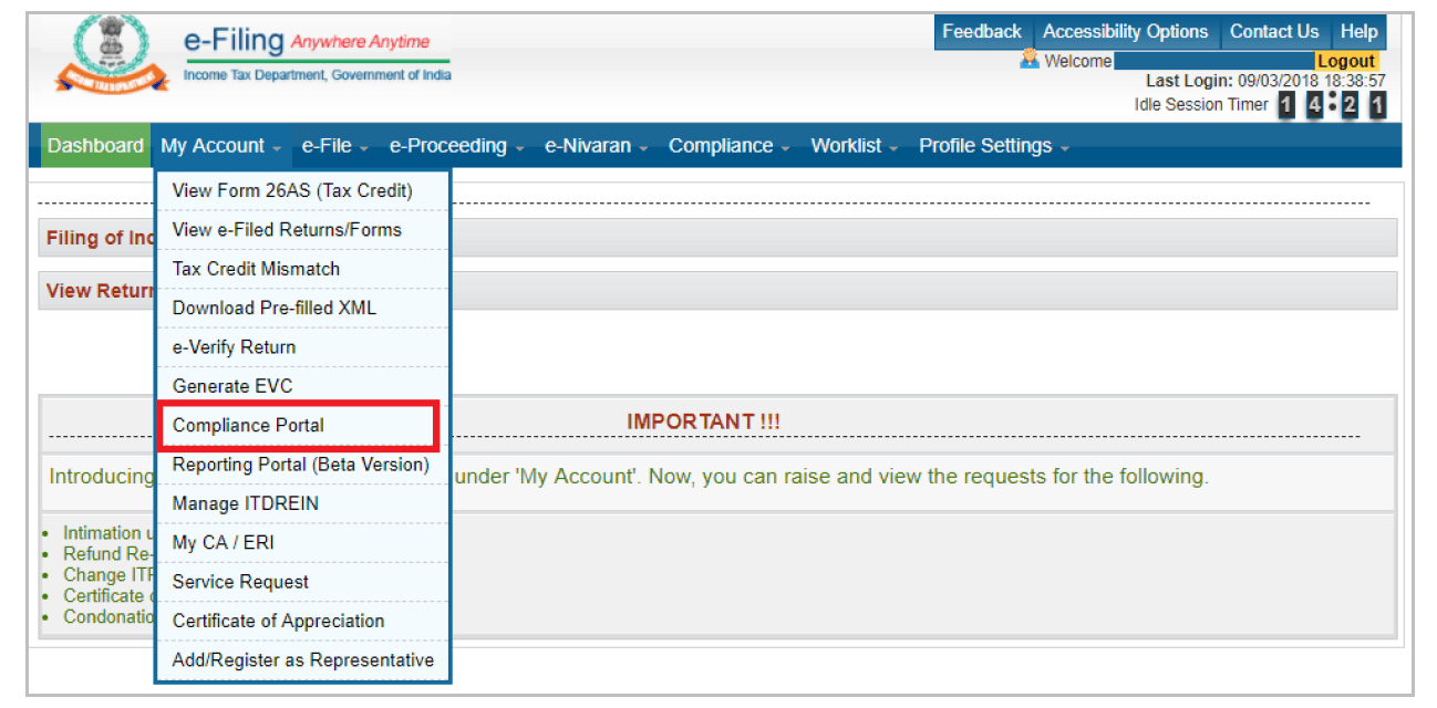 How to access compliance portal to repsond to ITD? Learn by Quicko