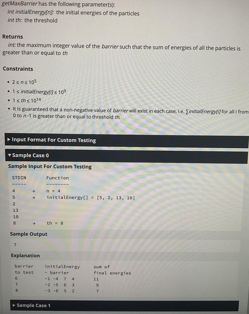 Cross the Threshold OA LeetCode Discuss