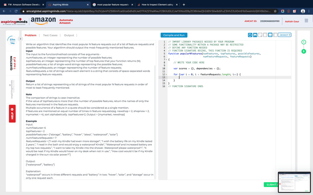 Amazon OA SDE 2 Bangalore India March 2020 LeetCode Discuss