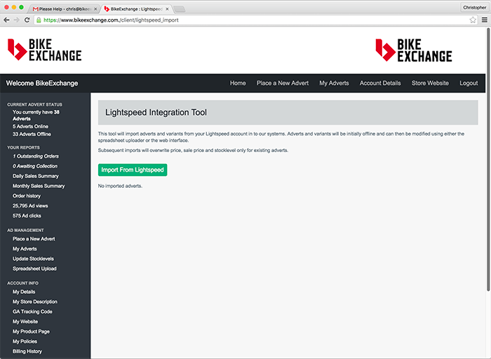 BikeExchange Lightspeed Commerce