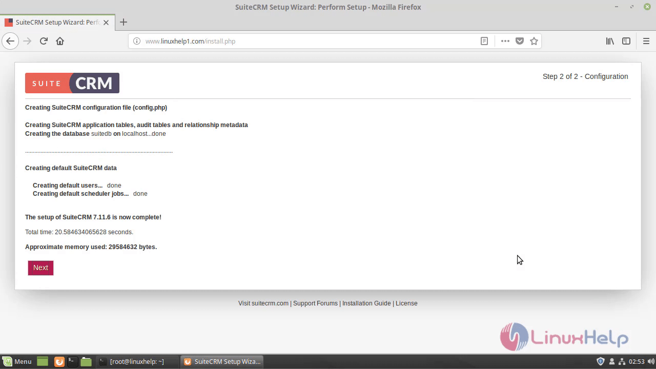 How to Install Suite CRM on Linuxmint 19 LinuxHelp Tutorials