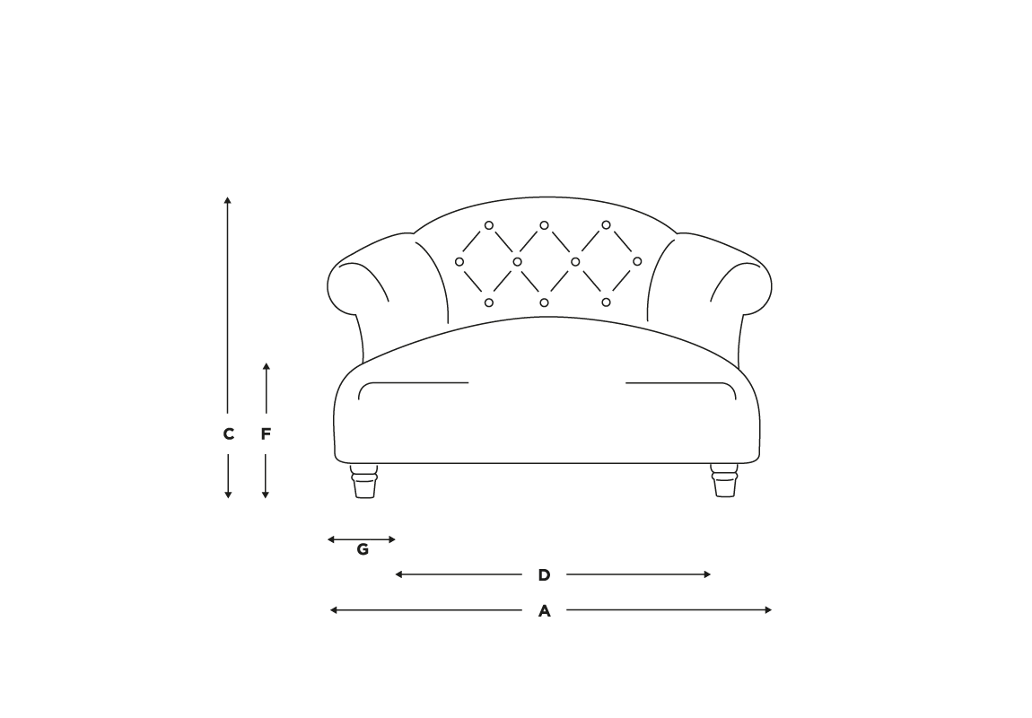 Dixie Love Seat Chaise Cuddle Chair Loaf