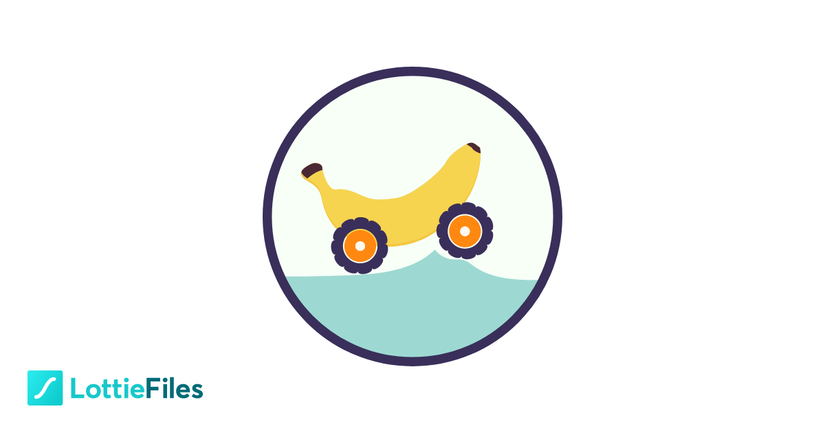 Banana Car on Lottiefiles. Free Lottie Animation