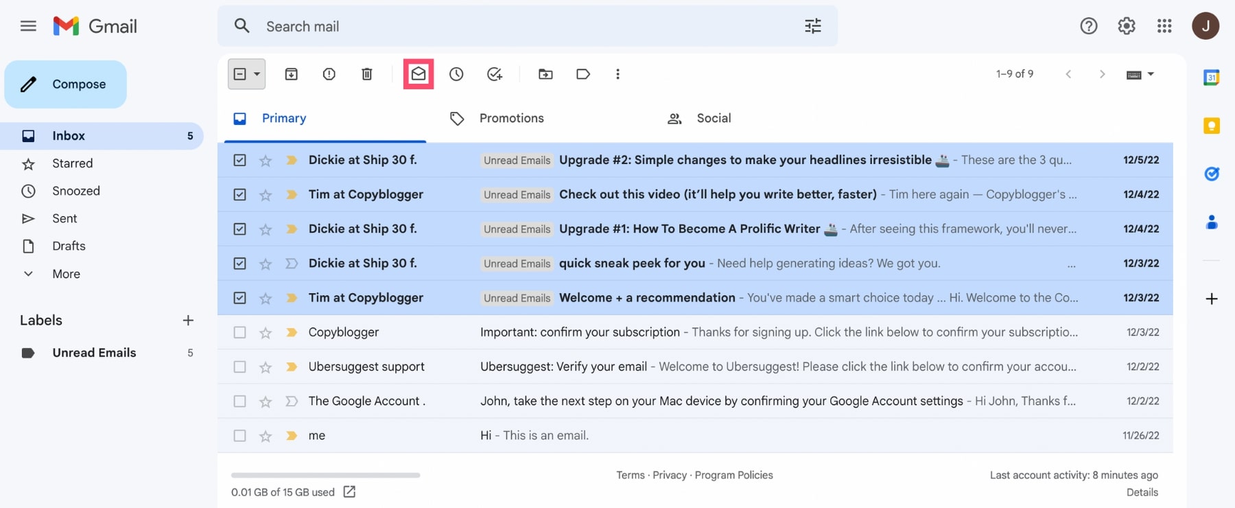 3 Quick Ways to Find Unread Emails in Gmail (Screenshots Included)