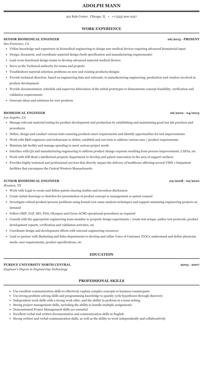 R D Engineer Resume Sample Best Resume Ideas