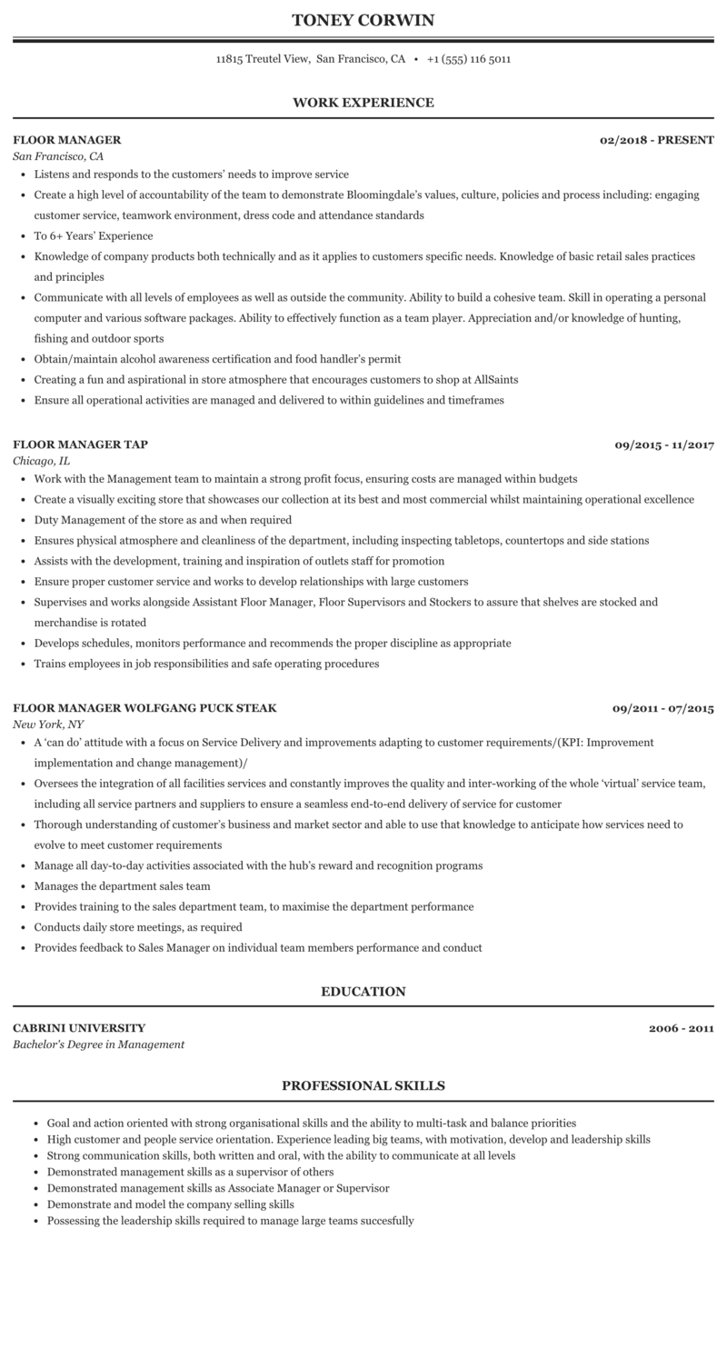 Floor Lead Job Description Review Home Co