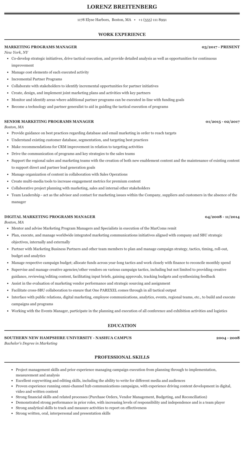 30+ Fresh Creative Professional Resumes Nashua Nh