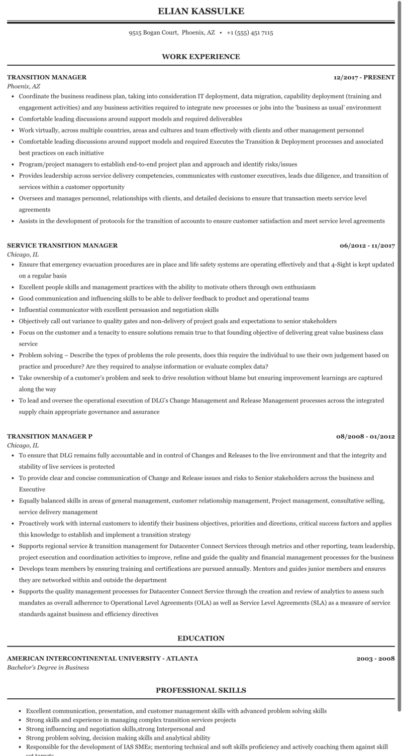 Cv For Team Leader In Bpo Customer Success Manager Templates