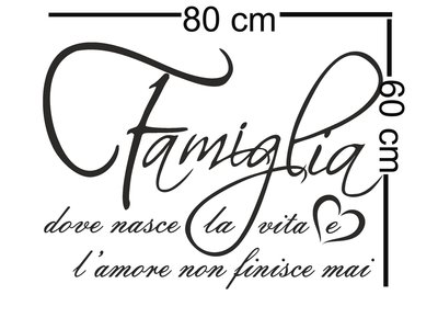 Frase Adesiva Murale Famiglia - Per La Casa E Per Te - Decorare Cas... | Su Misshobby 300_x_400_jpg