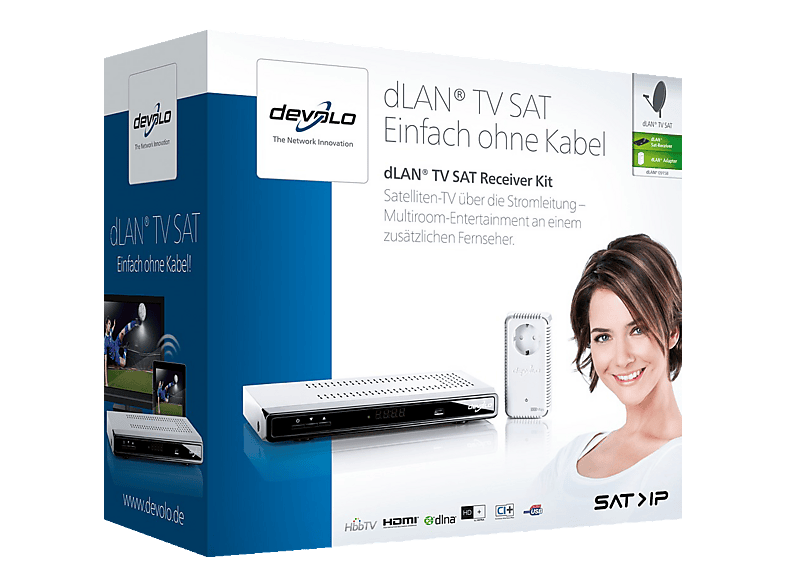 DEVOLO dLAN® TV SAT Receiver Kit TV/SatKarte Kabellos und