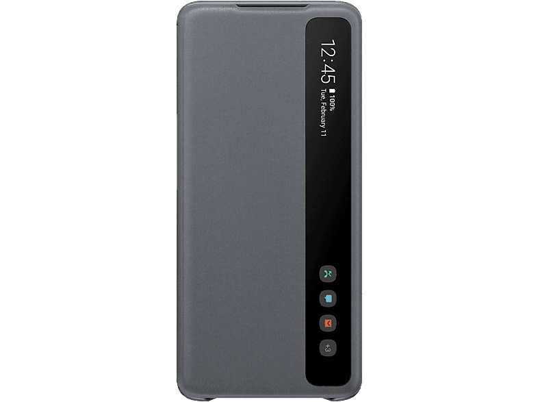 SAMSUNG Clear View Cover, Flip Cover, Samsung, Galaxy S20+, Grau MediaMarkt