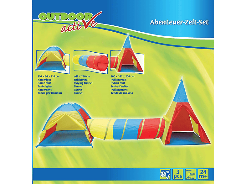 OUTDOOR ACTIVE Outdoor Active Abenteuer ZeltSet Kinderzeltset Blau