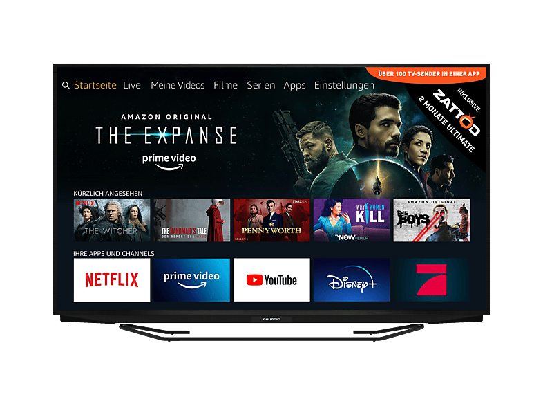 GRUNDIG 43 GUB 7140 FIRE TV EDITION LED TV (Flat, 43 Zoll / 108 cm, HDR