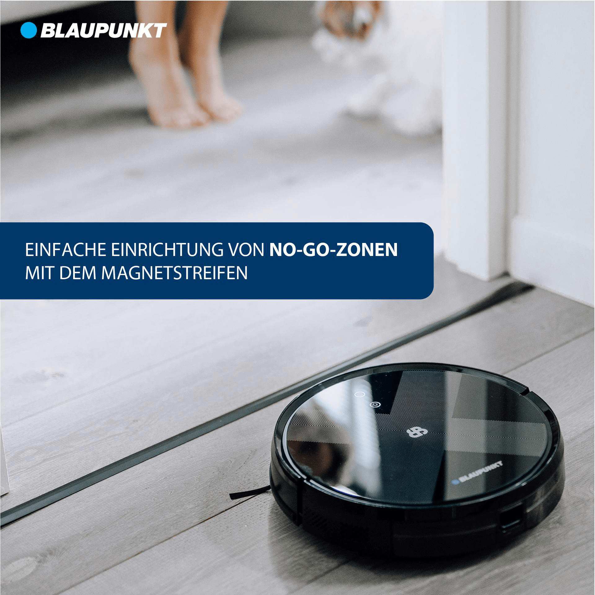 BLAUPUNKT Bluebot Xvac Saugroboter (Schwarz, Laufzeit: 120 min, 65 dB(A
