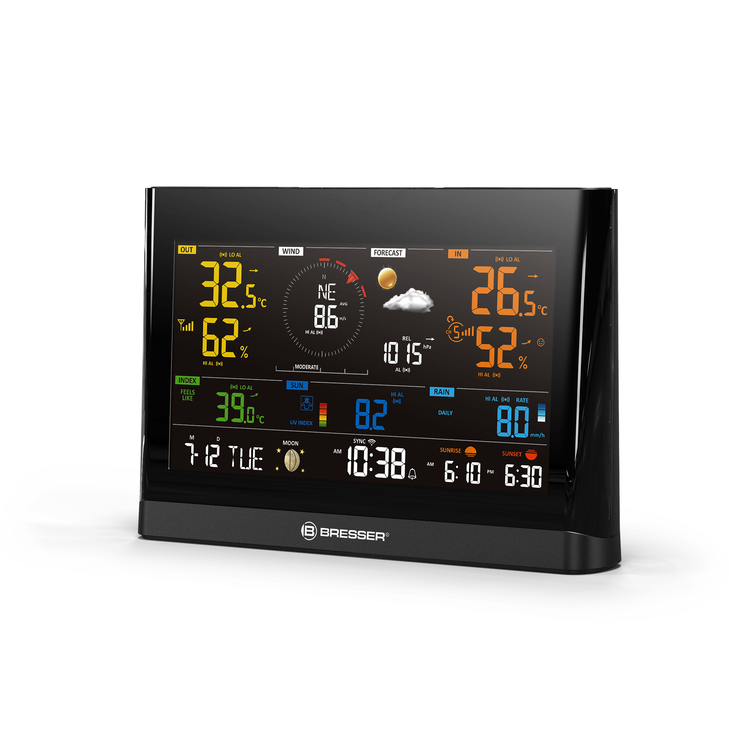 BRESSER WLAN Comfort Wetterstation mit 7-in-1-Pro… WLAN-Wetterstation