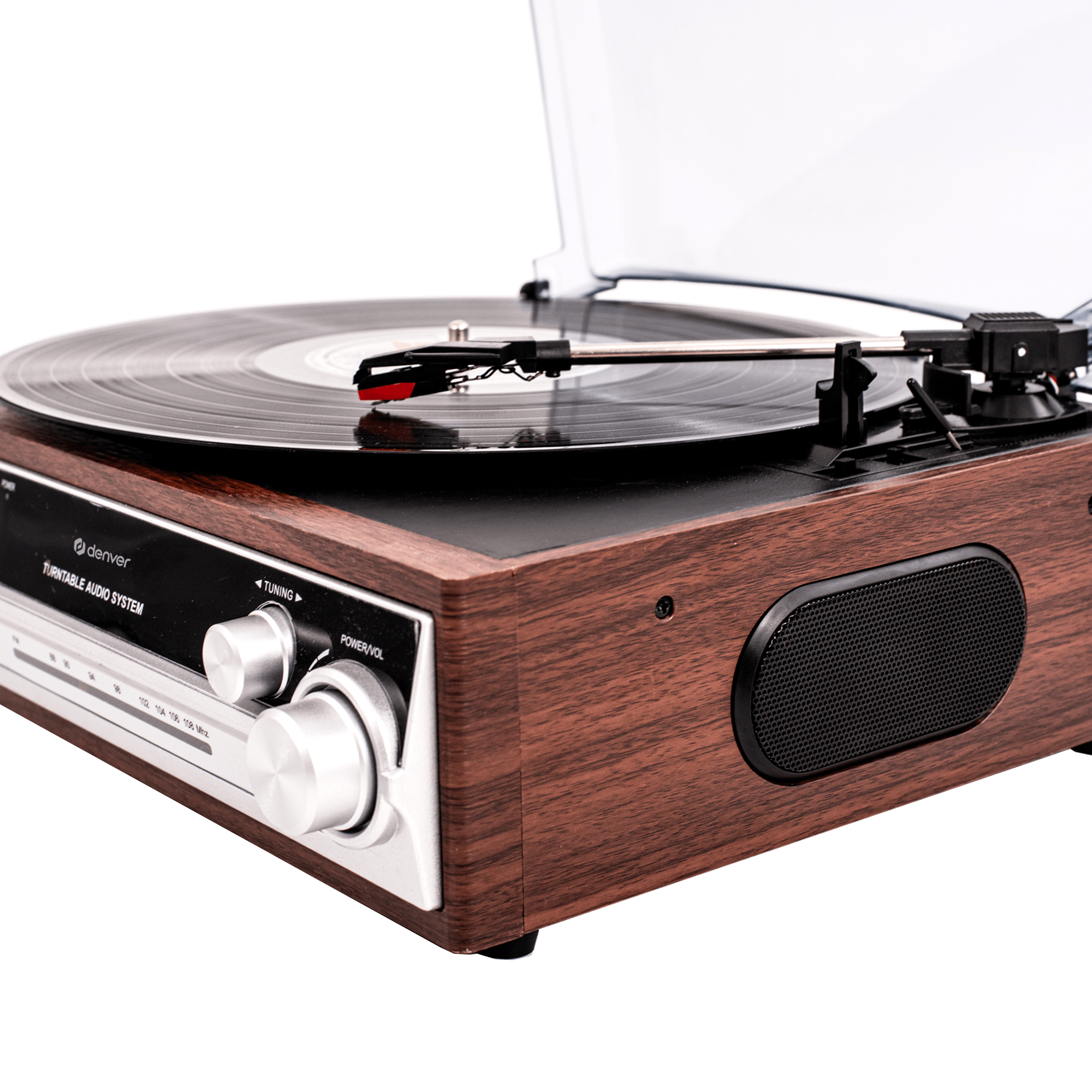 DENVER VPR-190/MKII Schallplattenspieler schwarz / braun | MediaMarkt