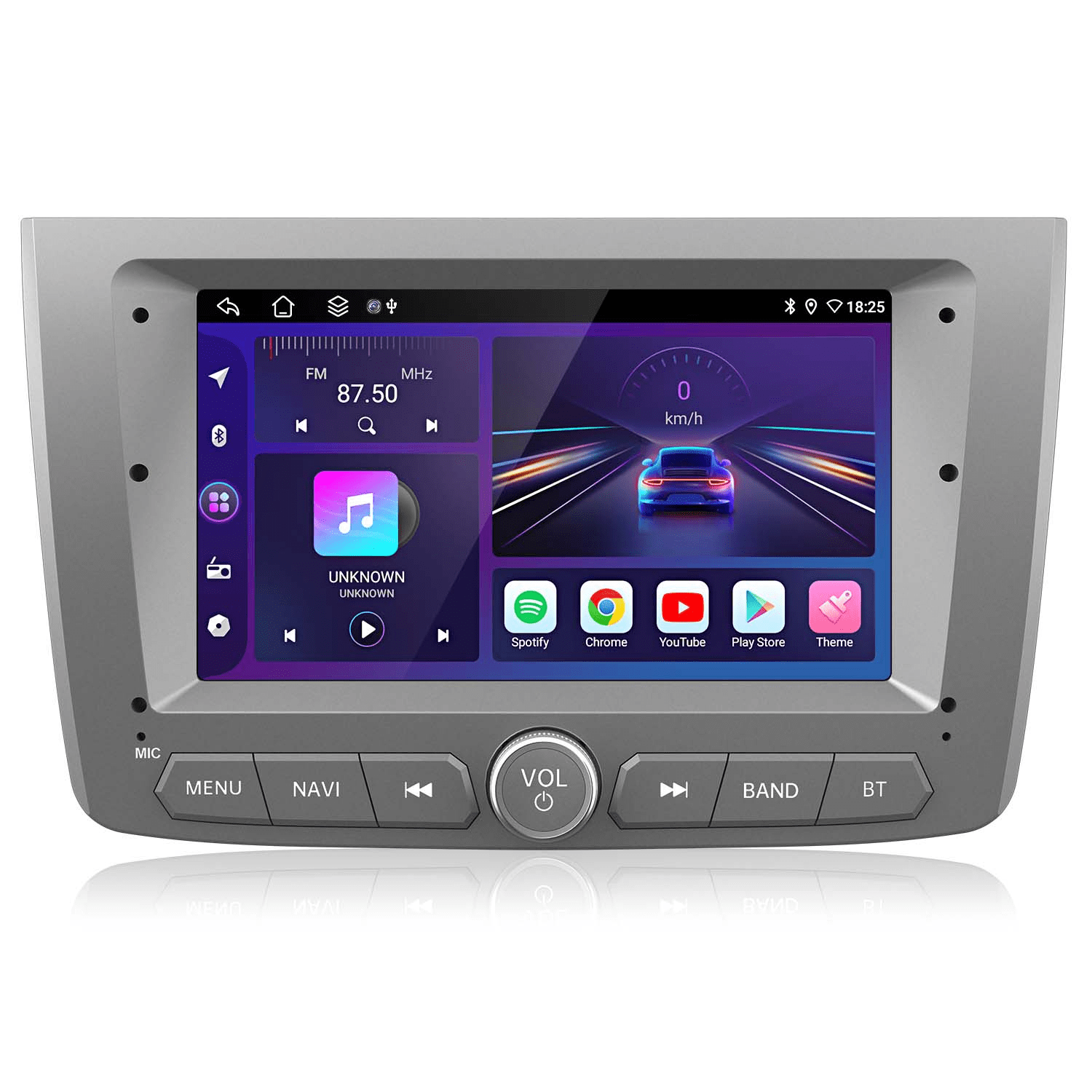 JUNSUN Alfa Mito Autoradio, FM, Bluetooth, Grey | MediaMarkt