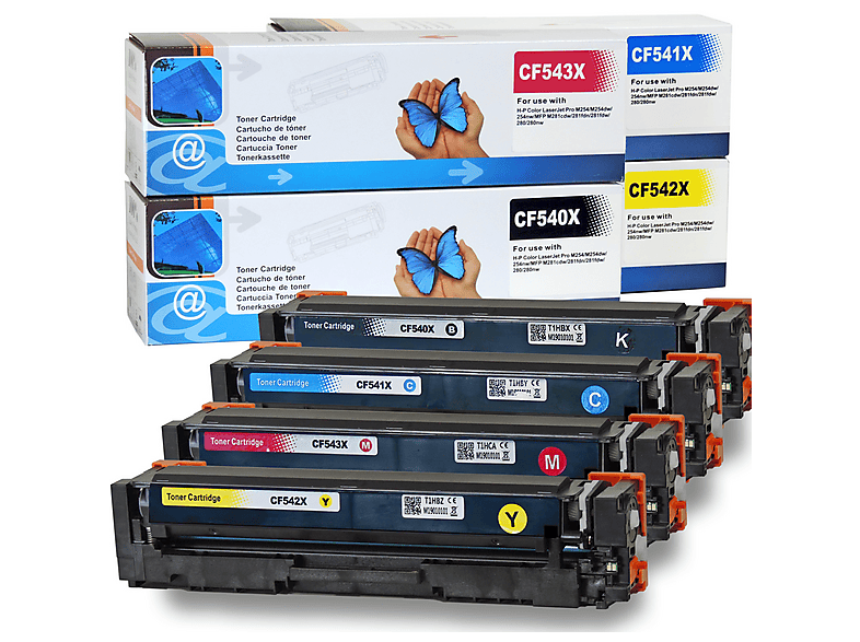 D&C MFPM281FDW Toner Patronen Set Multipack 4Farben (Schwarz, Cyan, Magenta, Gelb) (203X