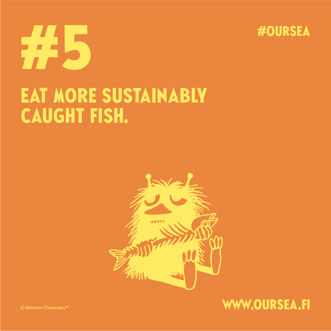 Help the Baltic Sea by eating local fish! Moomin