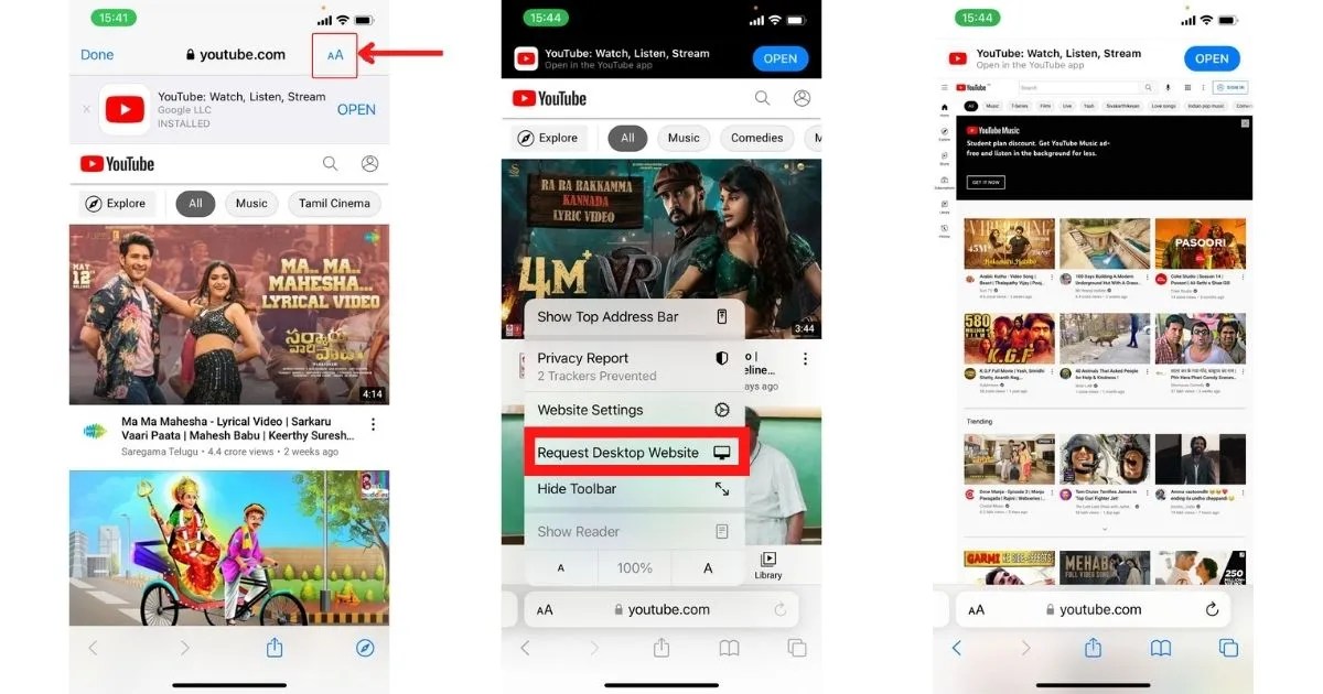 YouTube como visualizar o site do YouTube Desktop no Android e iOS