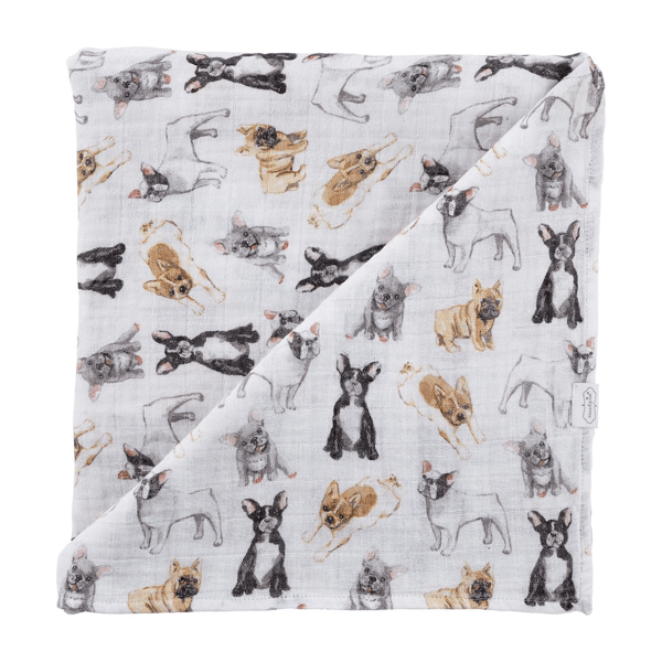 French Bulldog Swaddle Blanket Mud Pie