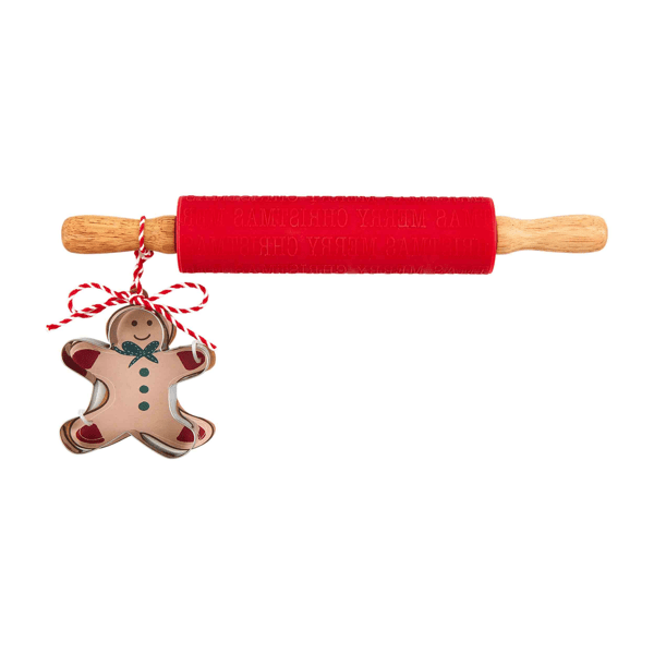 Merry Christmas Rolling Pin Mud Pie