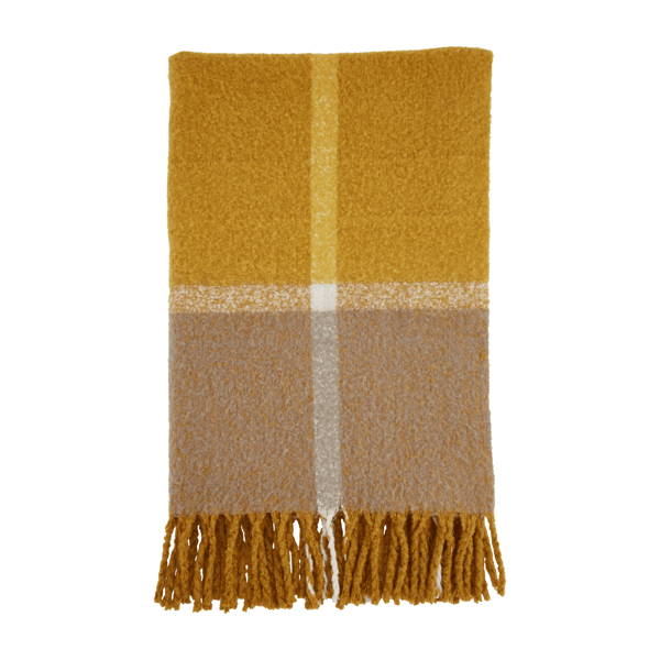 ColorBlock Mustard Throw Blanket Mud Pie