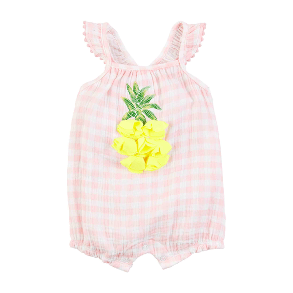 Pineapple Baby Romper Set Mud Pie