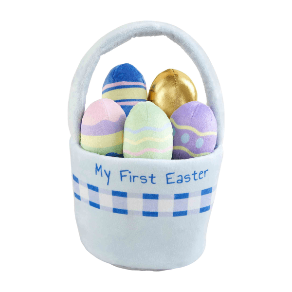Blue My First Easter Basket Plush Set Mud Pie