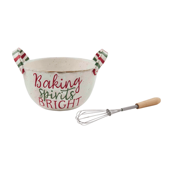 Farmhouse Christmas Mixing Bowl Set Mud Pie