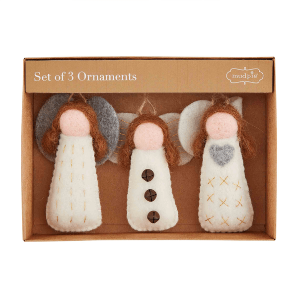 Boxed Angel Felt Ornaments Mud Pie