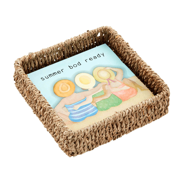 Summer Bod Napkin and Basket Set Mud Pie