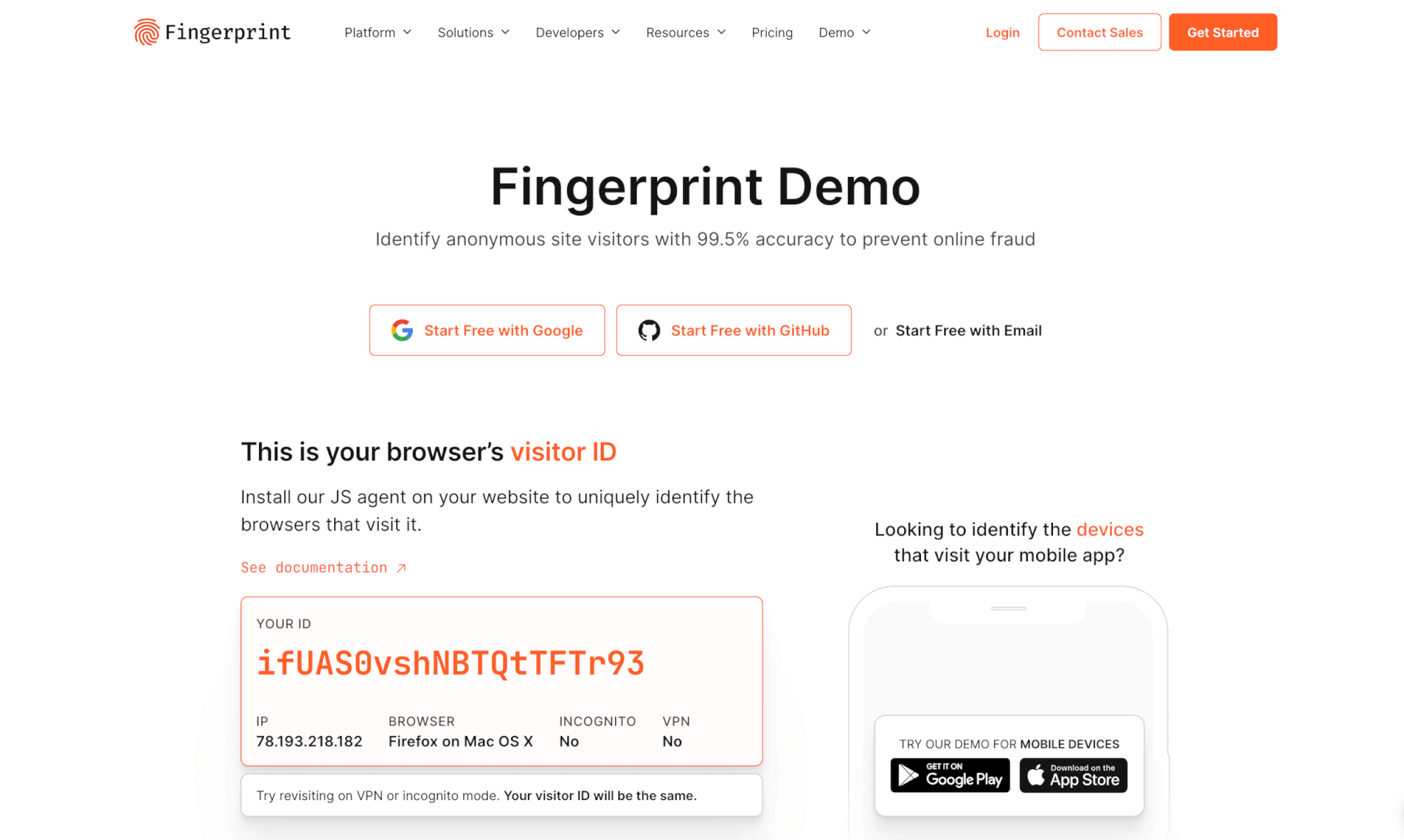 fingerprintjs on offsec.tools