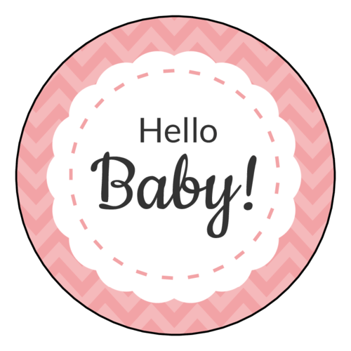 "Hello Baby" Shower Label OnlineLabels