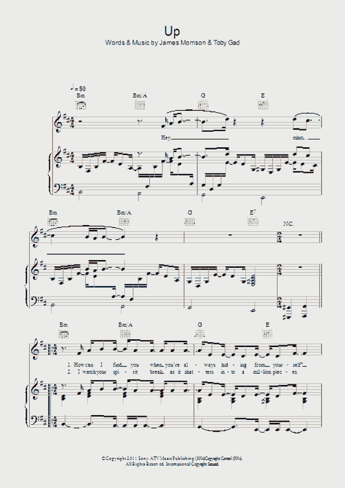 Up Piano Sheet Music OnlinePianist
