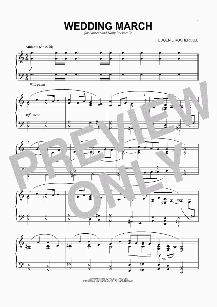 Wedding March Piano Sheet Music OnlinePianist