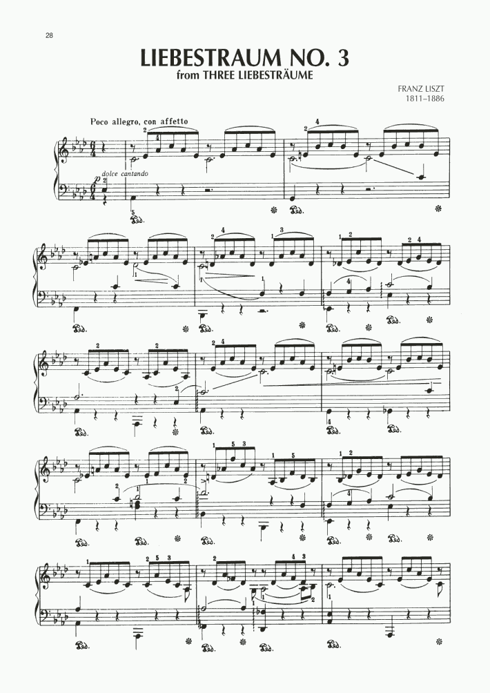 Liebestraum No. 3 Piano Sheet Music OnlinePianist