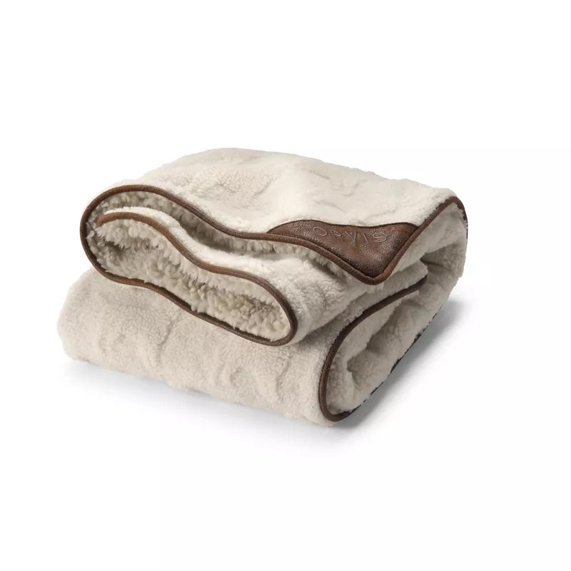 Embossed Sherpa Dog Throw Blanket Orvis