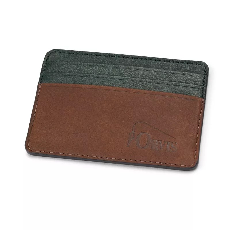 Bent Rod Logo Embossed Leather Card Carrier Orvis
