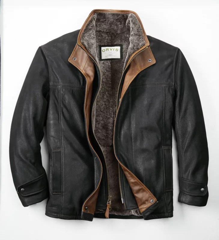 ShearlingLined Leather Coat For Men Orvis